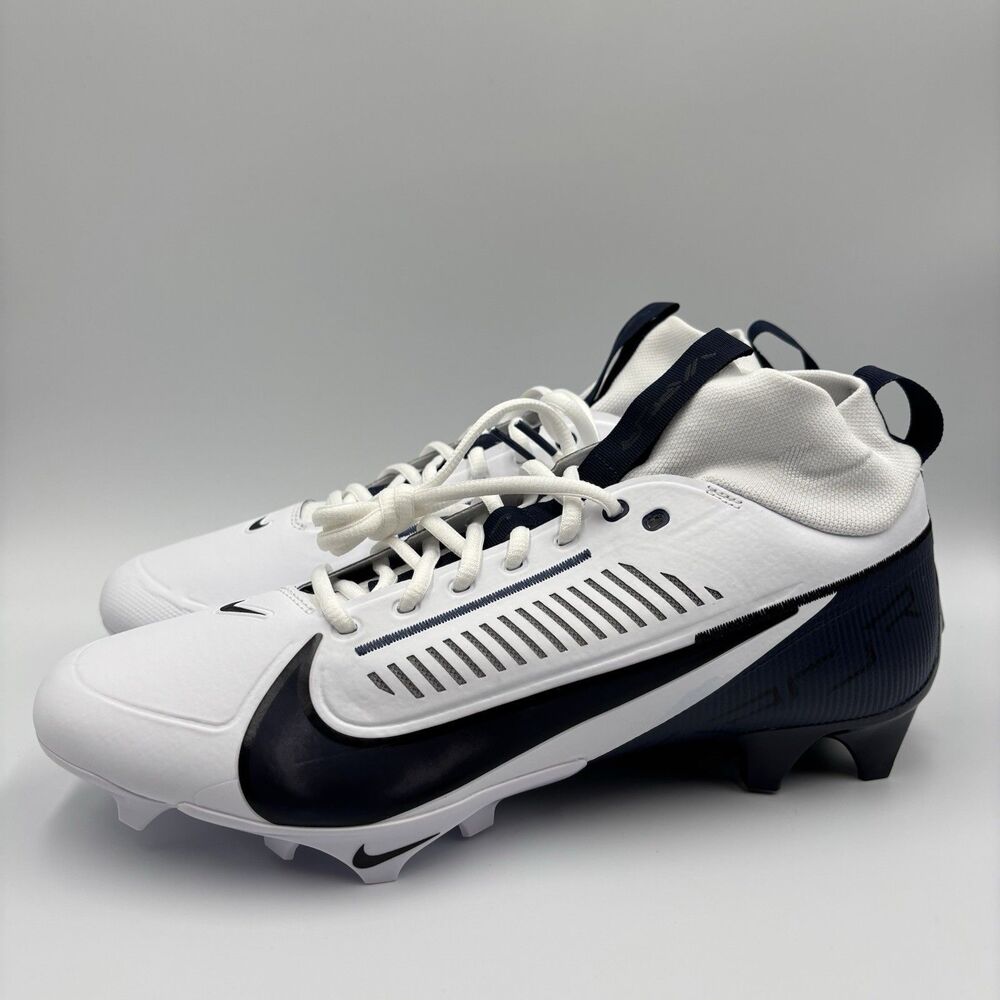 Size 12.5 Nike Vapor Edge Pro 360 2 TB White Navy Football Cleats FN7759-110